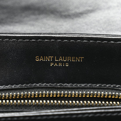 Saint Laurent Calfskin Y Quilted Monogram Toy Loulou Crossbody Bag Black 5 of 13