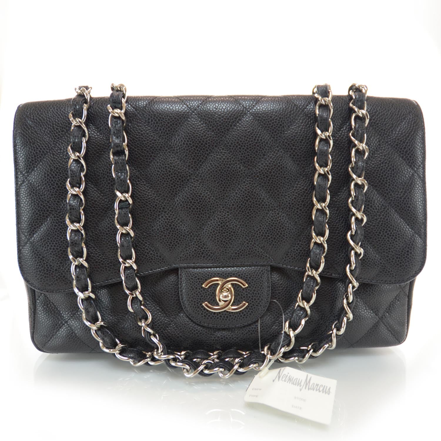 Chanel Caviar Jumbo Single Flap Black 1 of 10