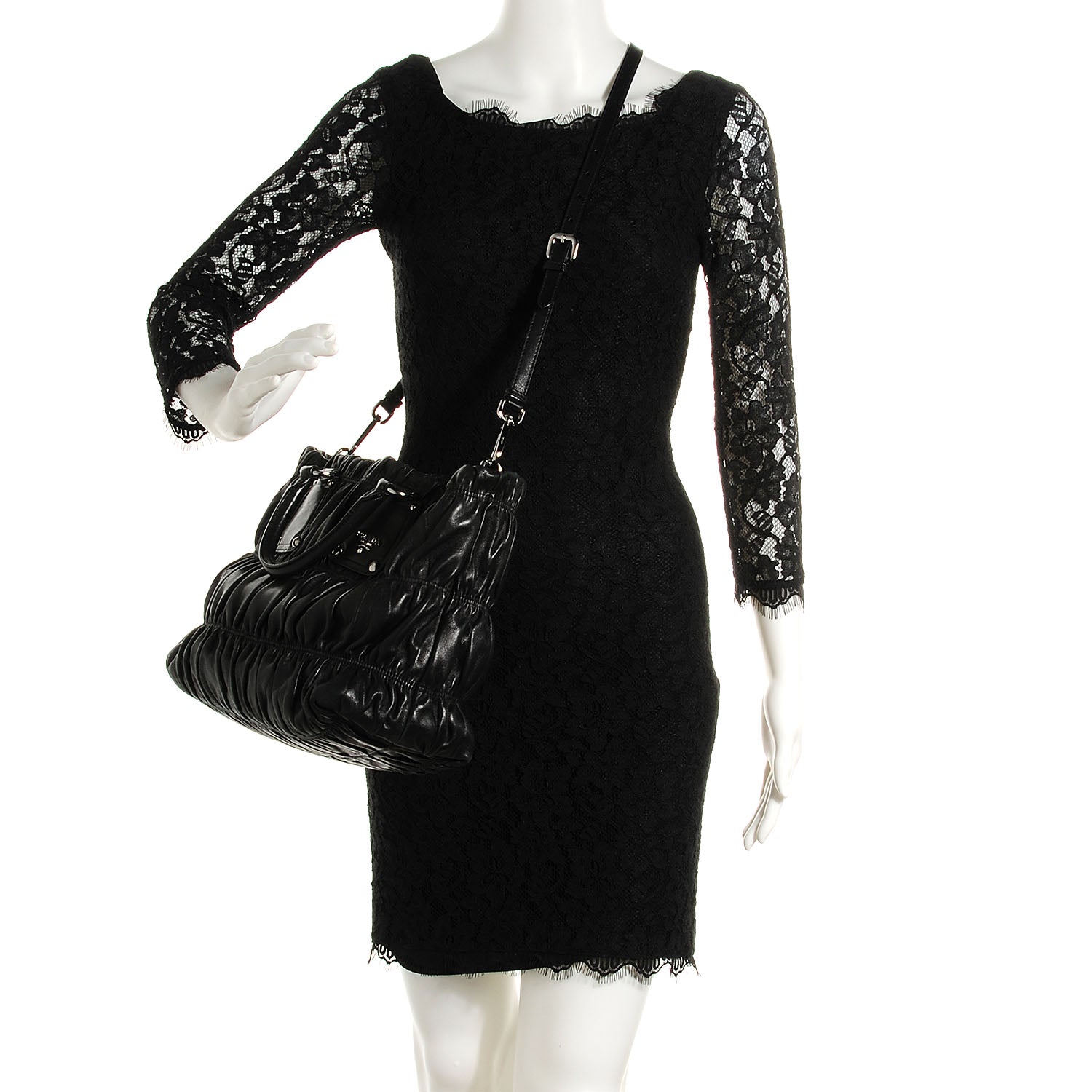 Prada Nappa Gaufre Tote Nero Black 2 of 11