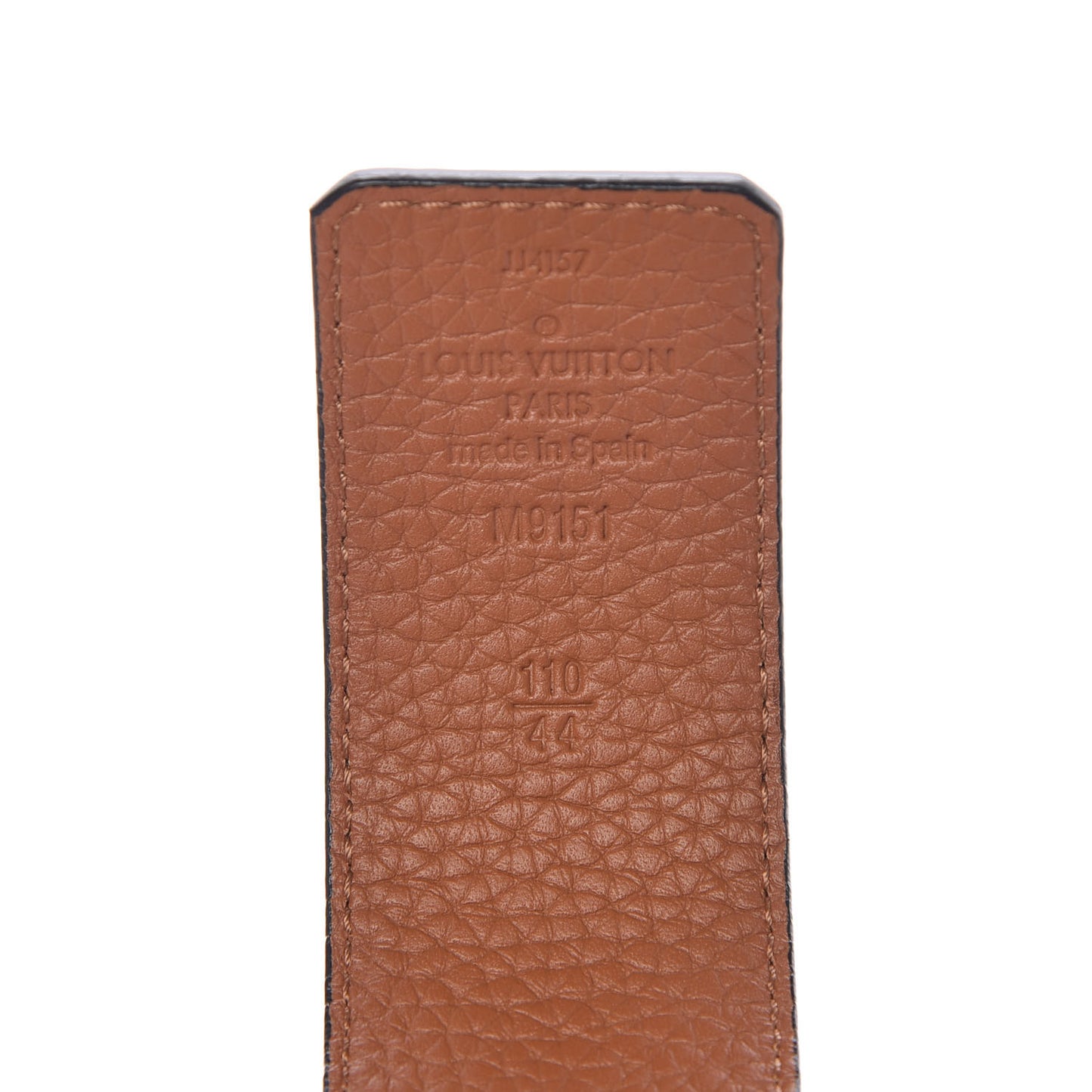 Taurillon Calfskin 40mm LV Initiales Reversible Belt 110 44 Black