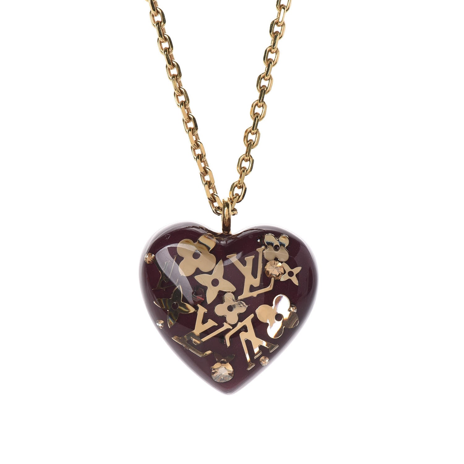 Louis Vuitton Inclusion Heart Necklace Rouge Fauviste 4 of 5