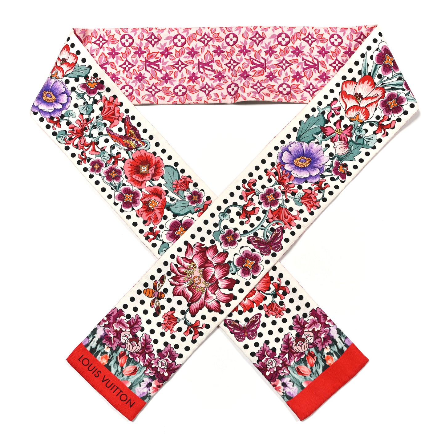 Silk Louis In The Garden Bandeau Fuchsia