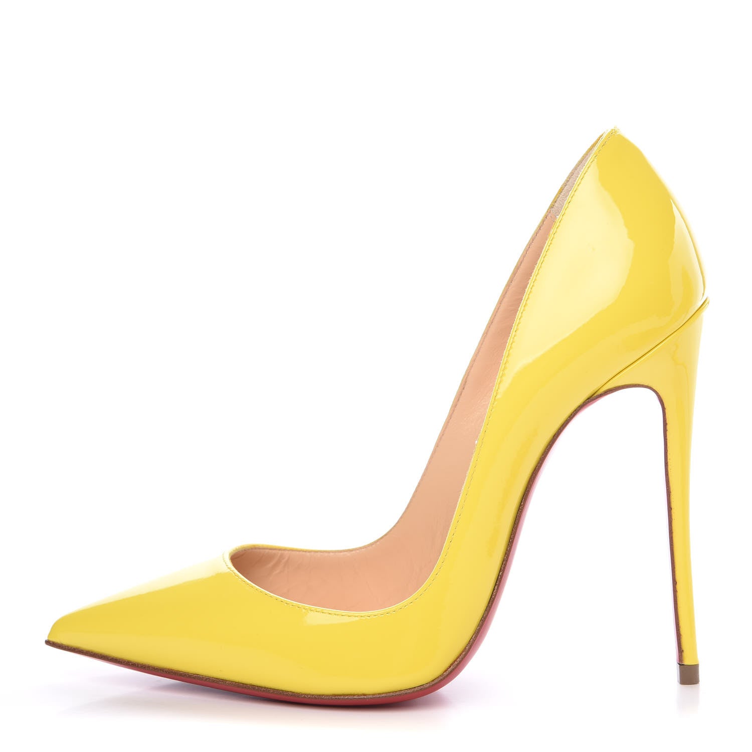 Christian Louboutin Patent So Kate 120 Pumps 35 Yellow Queen 1 of 9