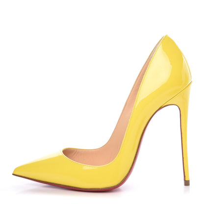 Christian Louboutin Patent So Kate 120 Pumps 35 Yellow Queen 1 of 9