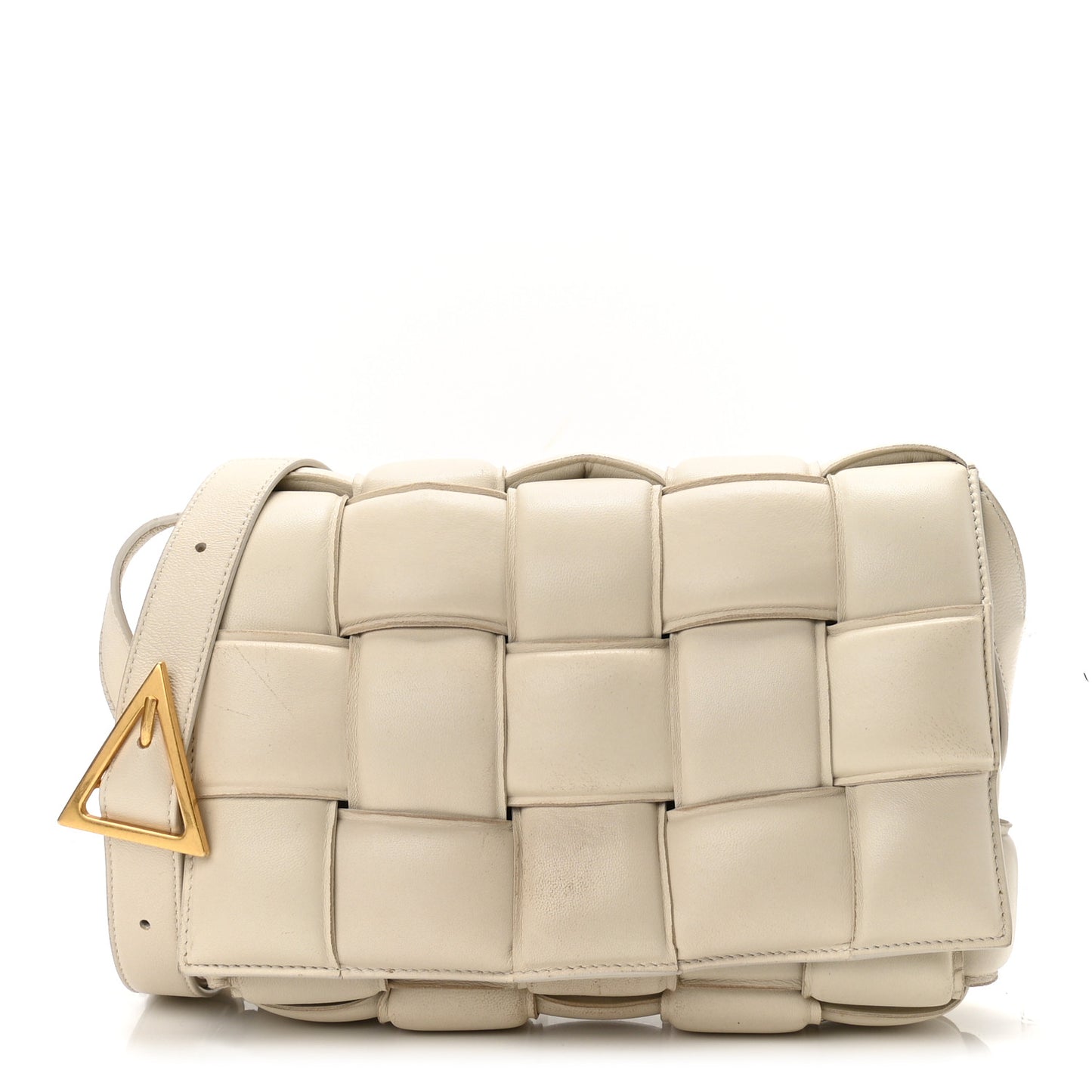 Nappa Maxi Intreccio Padded Cassette Crossbody Bag Plaster