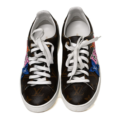 Louis Vuitton Calfskin Monogram LV Black Heart Sneakers 36 Cacao 5 of 13