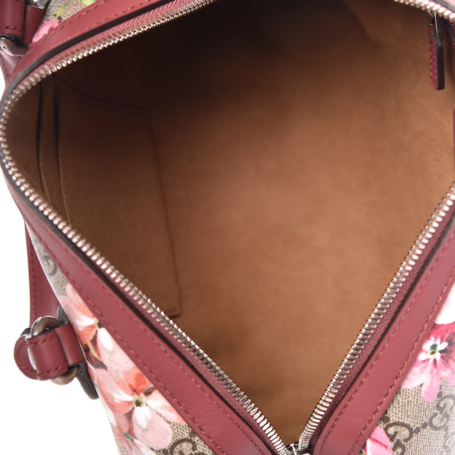 Gucci GG Supreme Monogram Blooms Small Boston Beige Multicolor Dry Rose 7 of 9