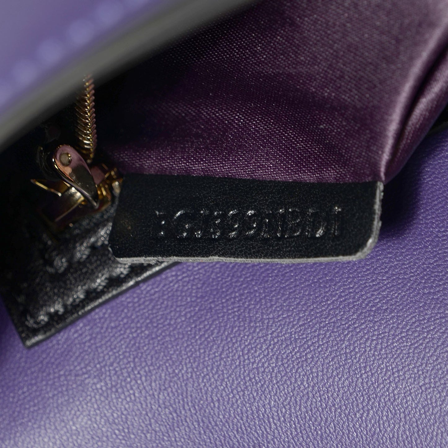 Nappa Rockstud Wristlet Clutch Purple Black
