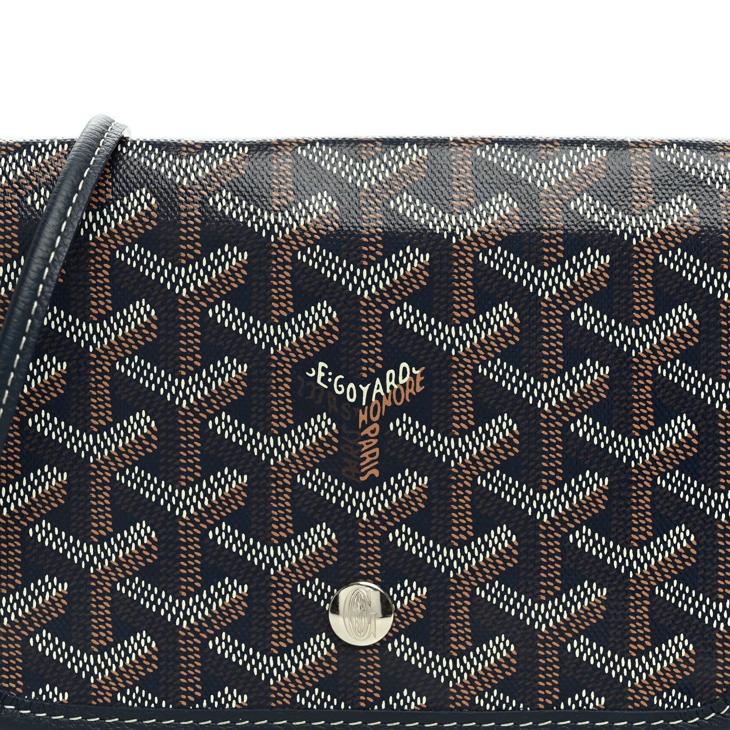 Goyard Goyardine Plumet Wallet Clutch Navy 9 of 11