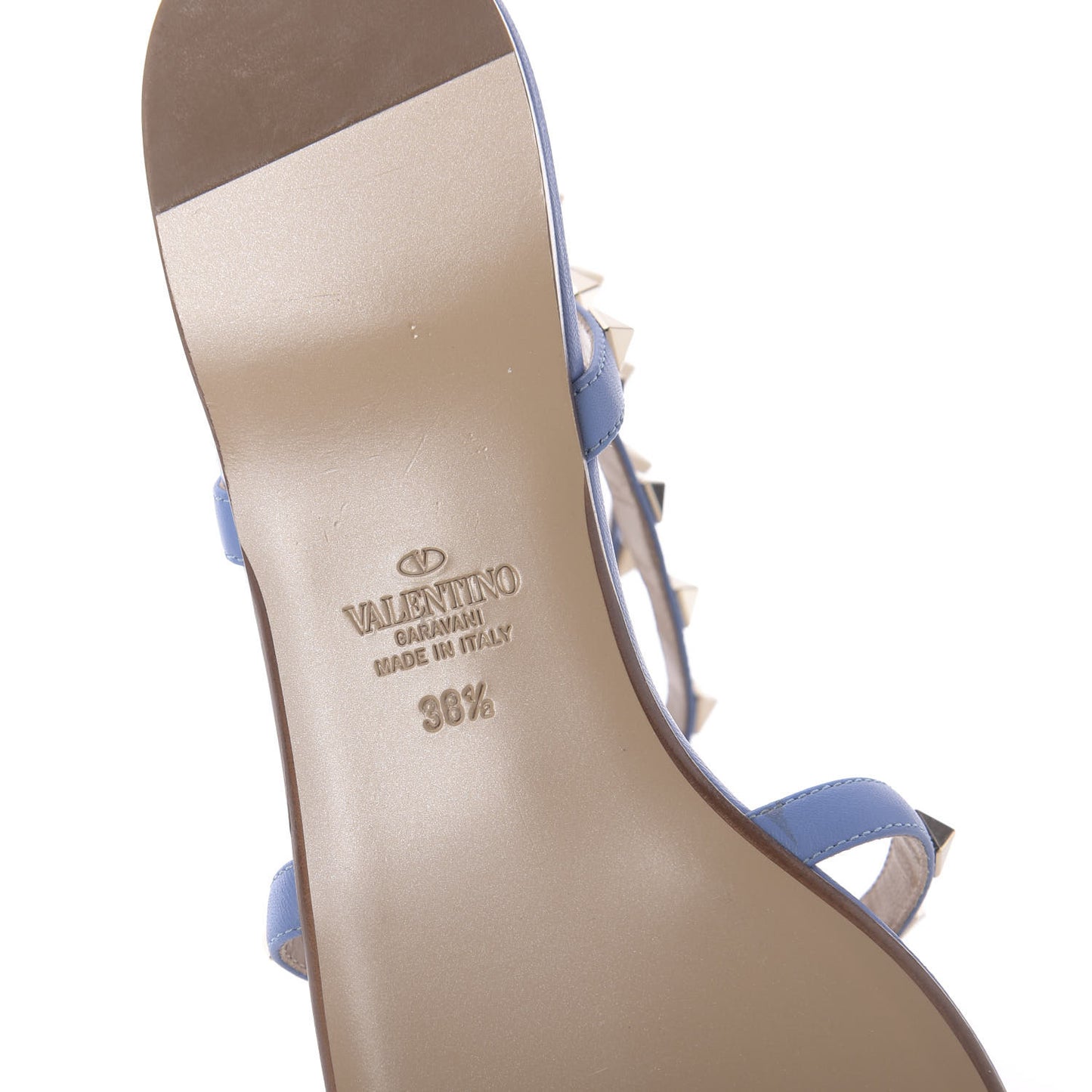 Nappa Rockstud Gladiator Flat Sandals 38.5 Angel