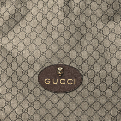 Gucci GG Supreme Monogram Neo Vintage Drawstring Backpack Beige New Acero Crop 8 of 10