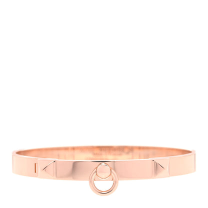Hermes 18K Rose Gold PM Collier De Chien Bracelet XS 1 of 6