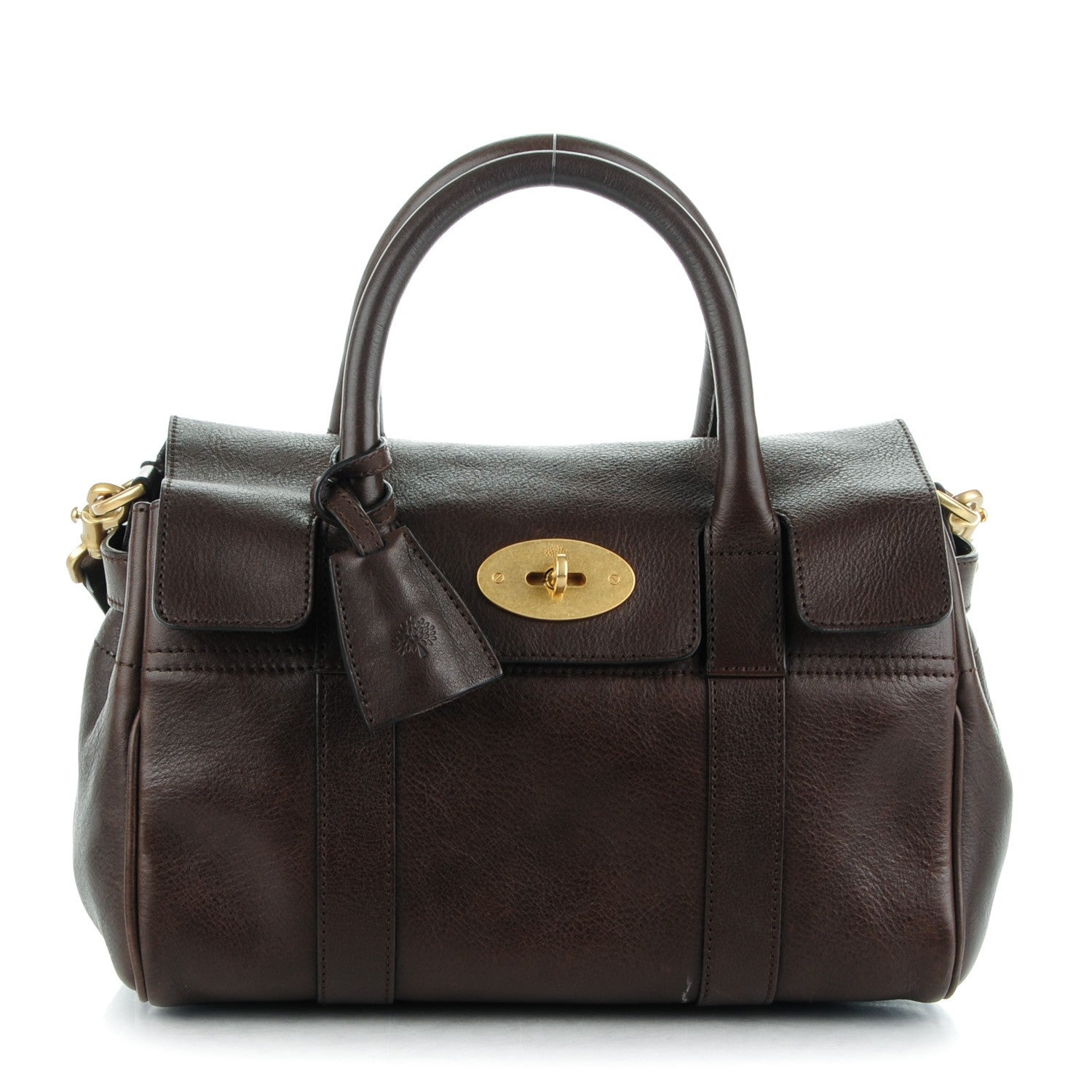 Mulberry Natural Leather Small Bayswater Chocolate 1 of 10