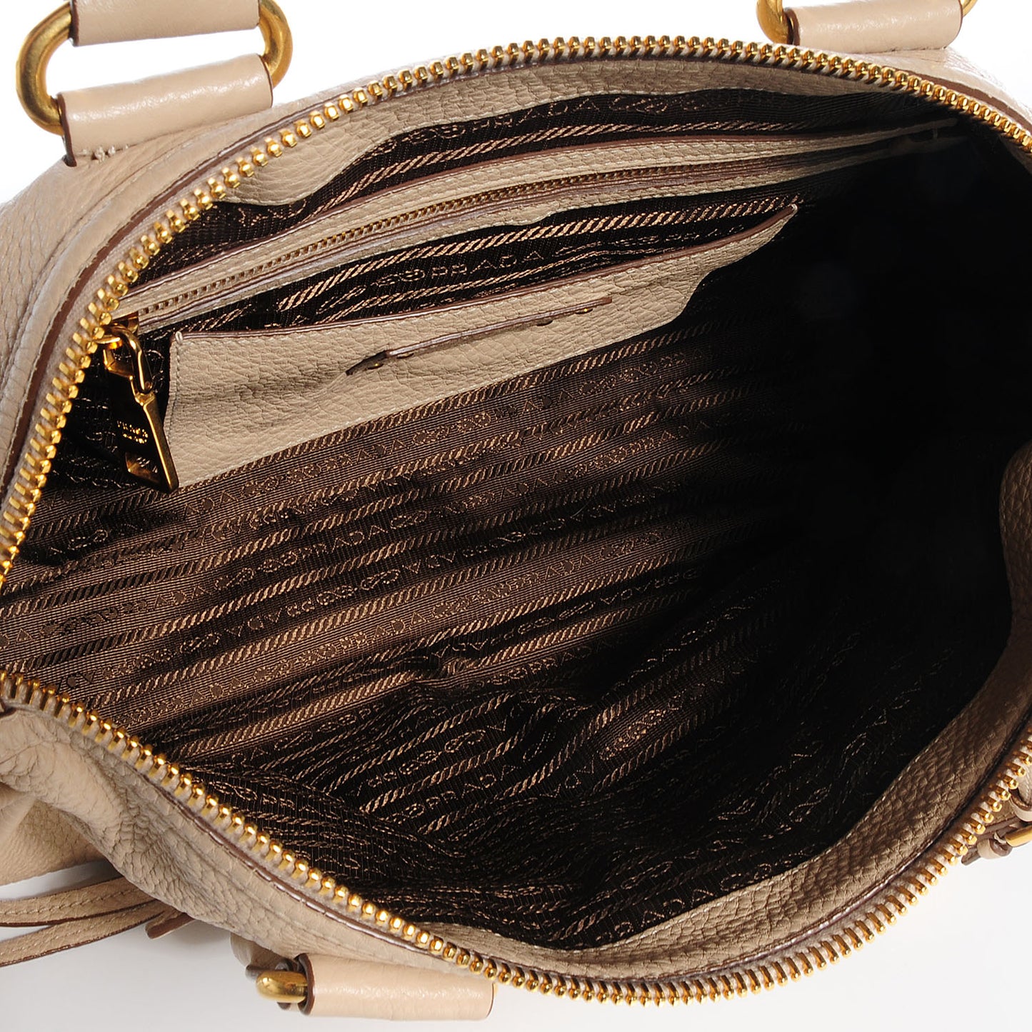 Vitello Daino Shopping Satchel Visone