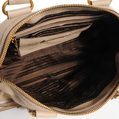 Prada Vitello Daino Shopping Satchel Visone 5 of 9