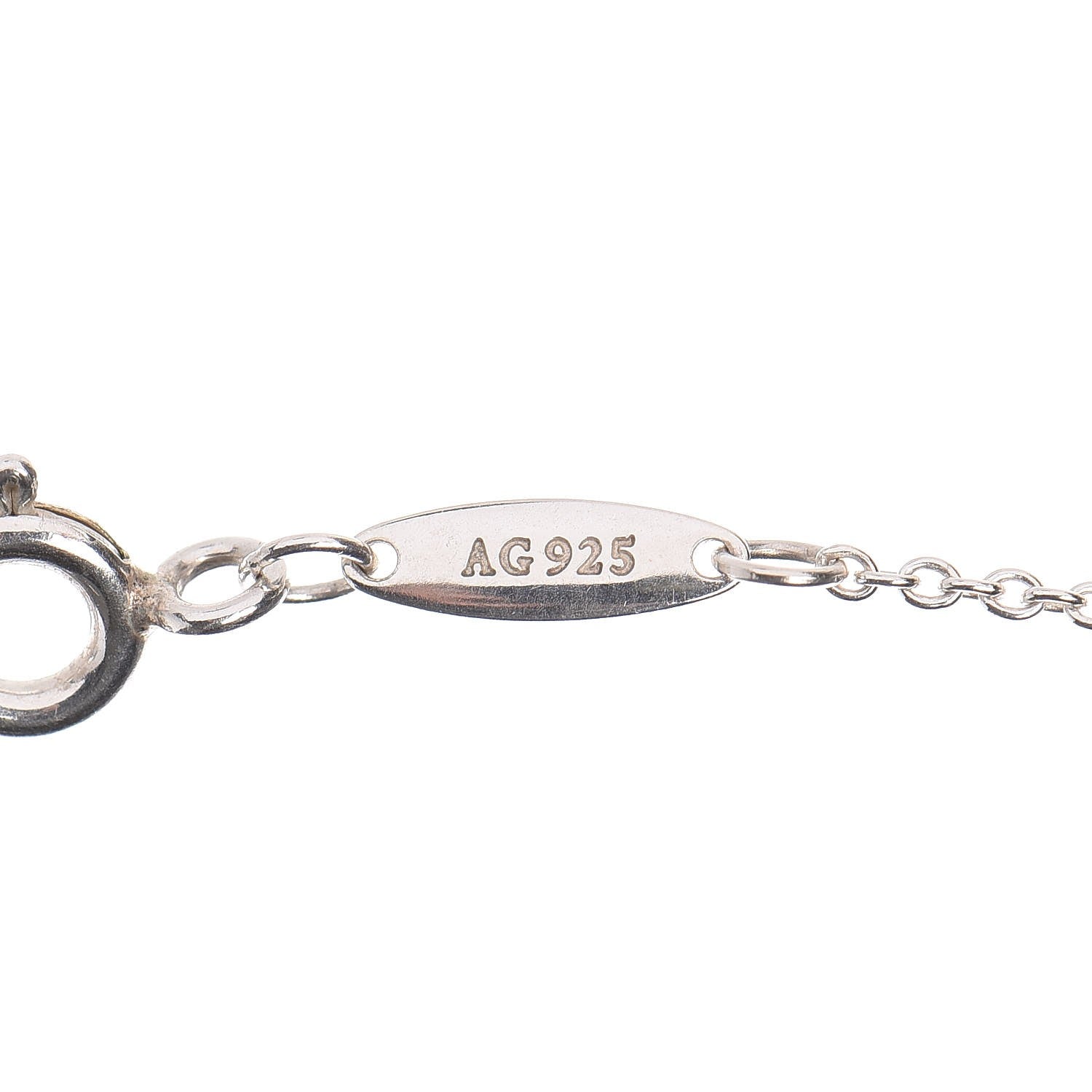 Tiffany Sterling Silver Diamond .07ct Elsa Peretti Pear Shape Diamonds by the Yard Pear-Shaped Pendant Necklace 8 of 9