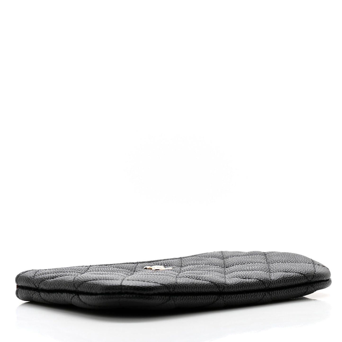 Caviar Quilted Small Cosmetic Case Black