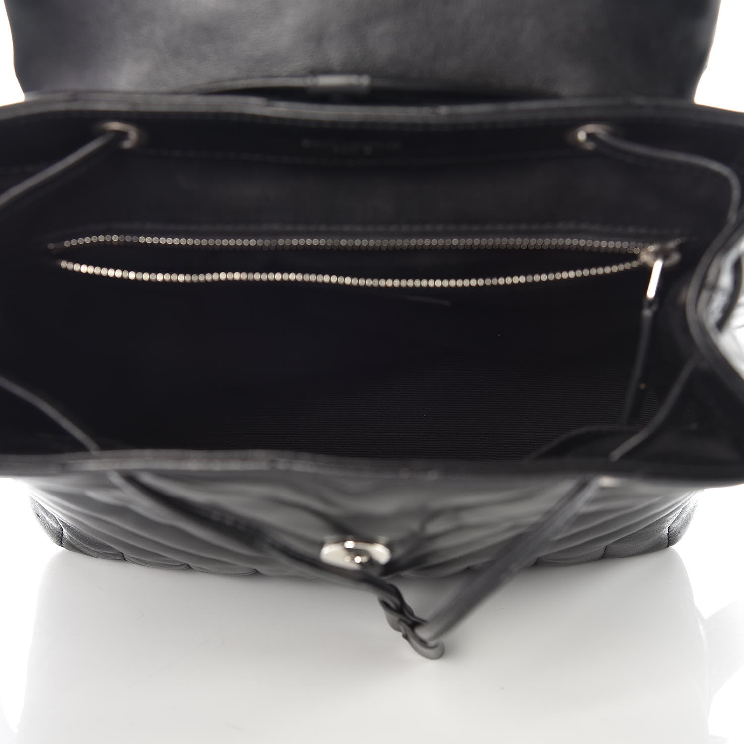 Saint Laurent Calfskin Y Quilted Monogram Small Loulou Backpack Black 5 of 12