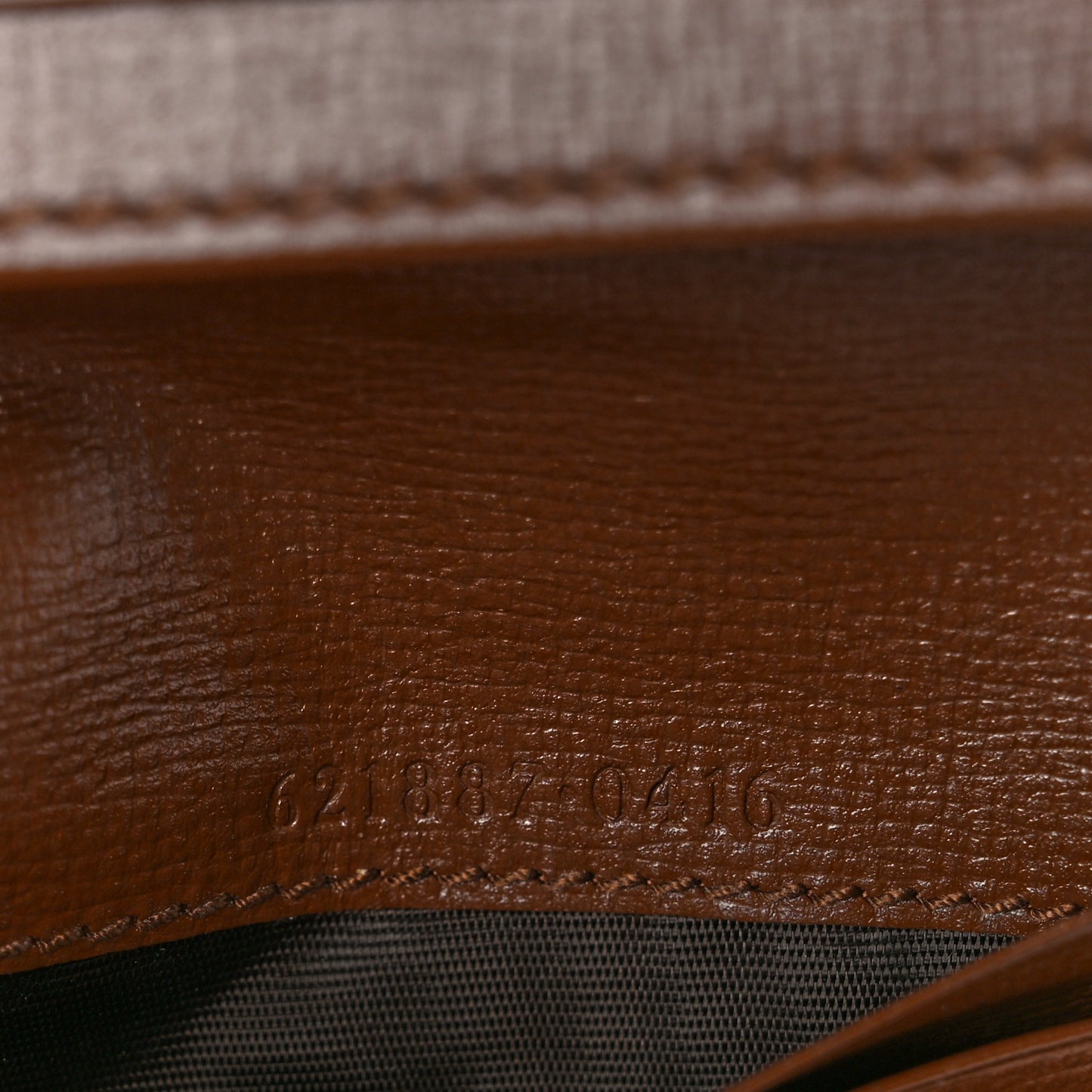 GG Supreme Monogram Horsebit 1955 Card Case Wallet Beige Ebony Brown Sugar