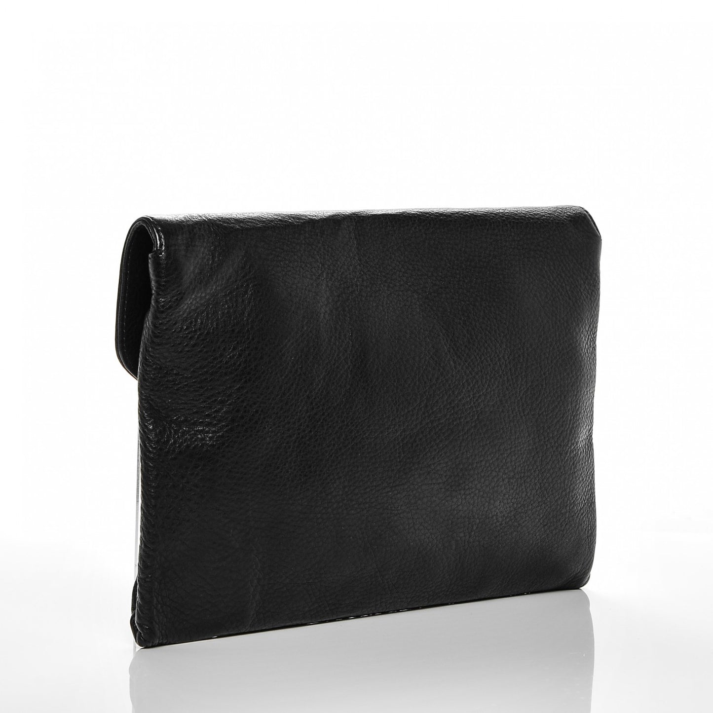 Grained Goatskin Antigona Envelope Clutch Black
