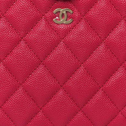 Chanel Caviar Quilted Camera Case Dark Pink 7 of 12