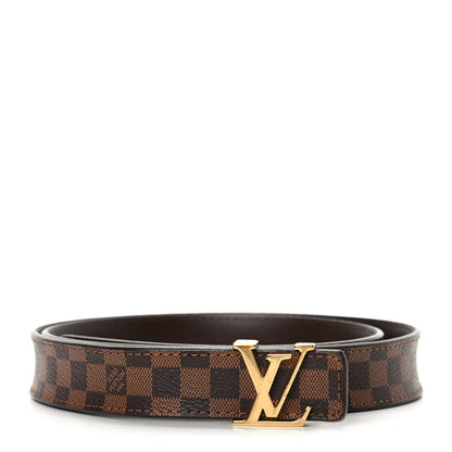 Louis Vuitton Mini Damier Ebene 25mm LV Initiales Belt 85 34 1 of 6