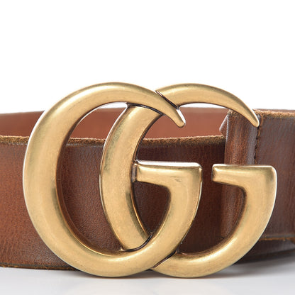 Gucci Faded Calfskin Double G 40mm Belt 80 32 Cuir 5 of 8