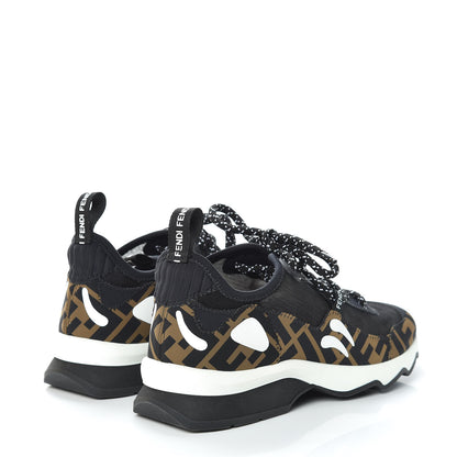 Fendi Technical Mesh Lycra FFreedom Patchwork Sneakers 36 Black Tobacco 4 of 9