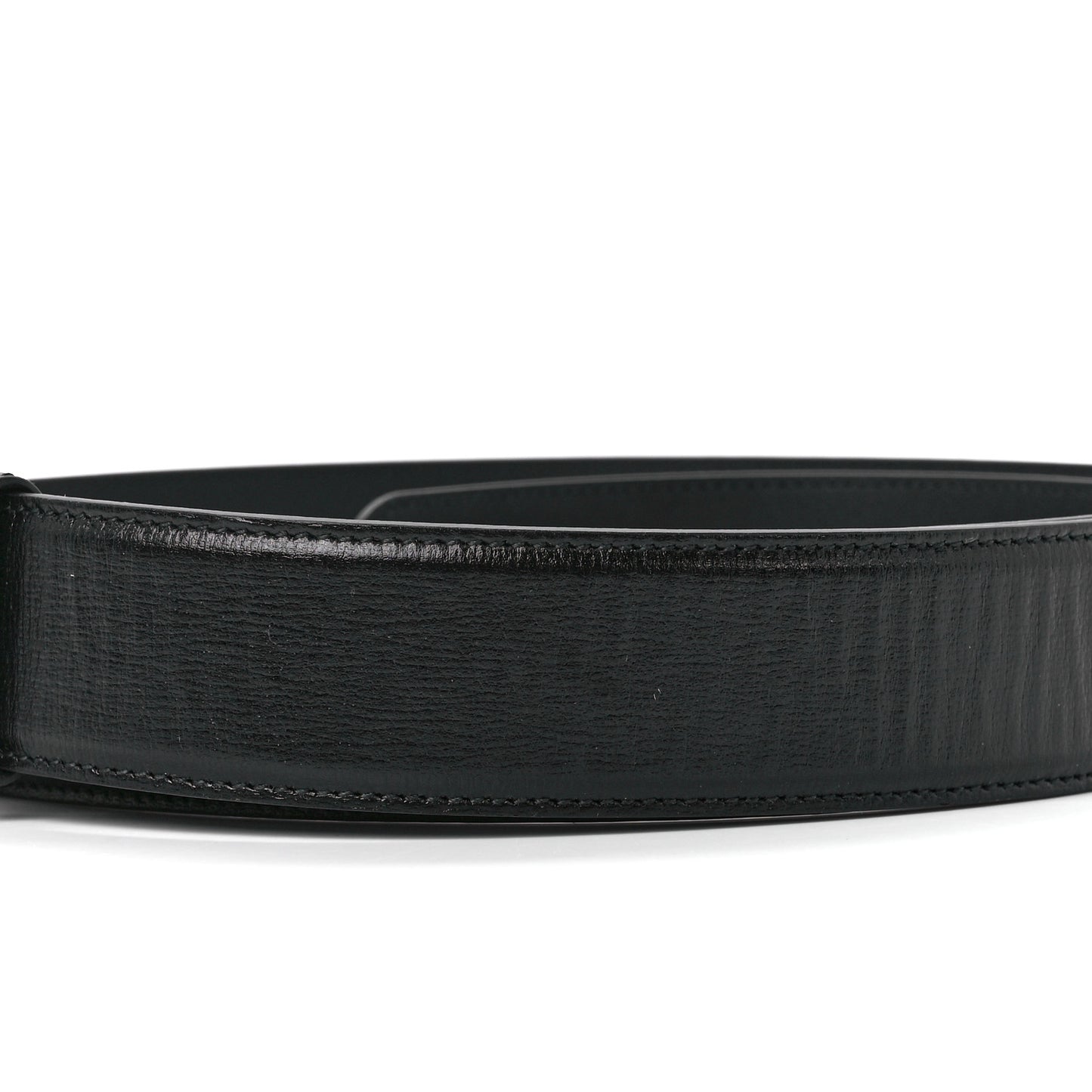 Azalea Calfskin Enamel Monochrome Double G 40mm Belt 105 42 Black