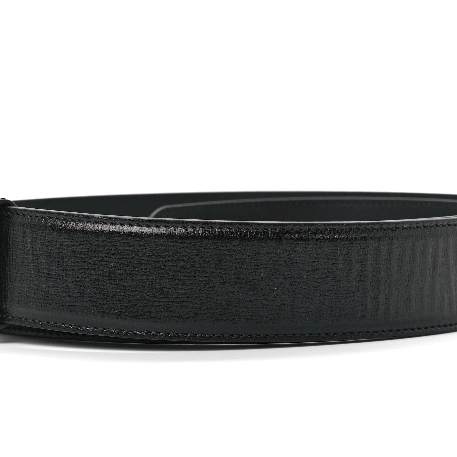 Gucci Azalea Calfskin Enamel Monochrome Double G 40mm Belt 105 42 Black 5 of 5