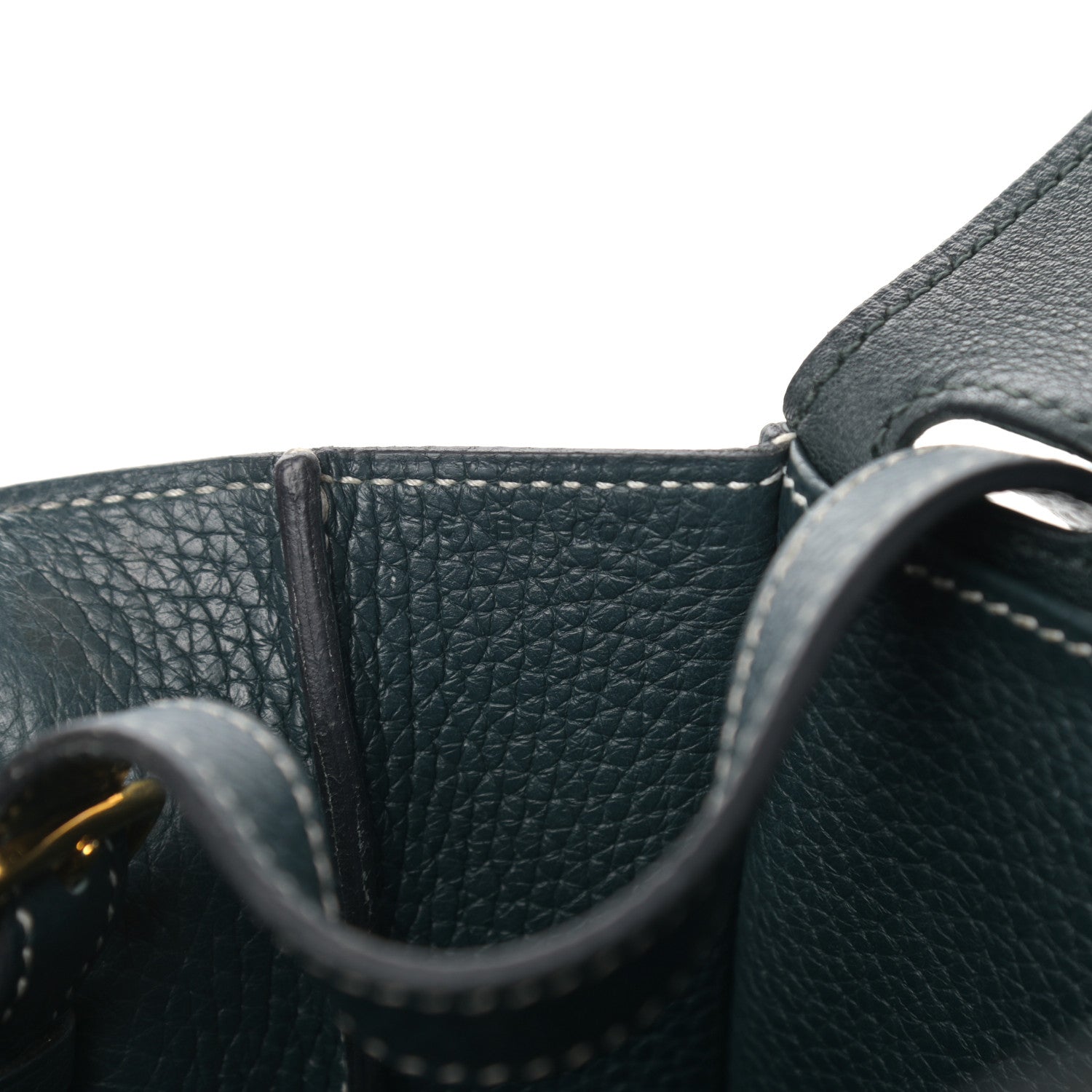 Hermes Taurillon Clemence Halzan 31 GM Vert Cypress 7 of 10