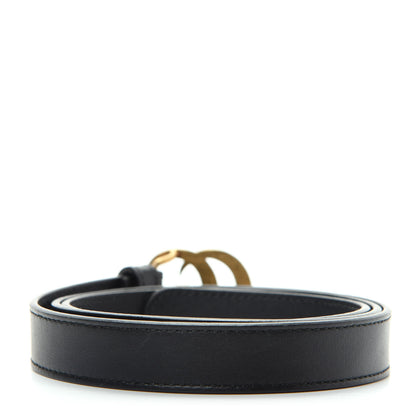 Gucci Calfskin Pearl Double G 20mm Belt 85 34 Black Cream 2 of 6