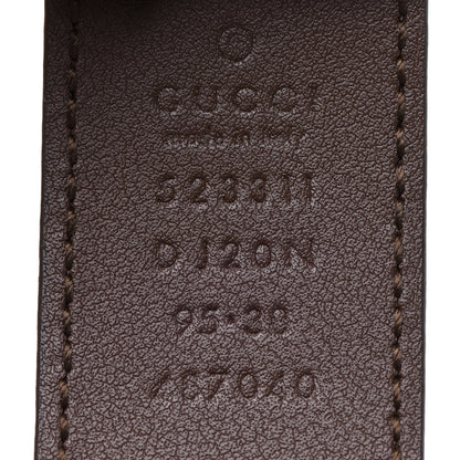 Gucci Pebbled Calfskin Logo Belt 95 38 Taupe 4 of 4