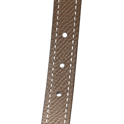 Hermes Swift Epsom 13mm Belt Strap 80 32 Black Etoupe 4 of 5