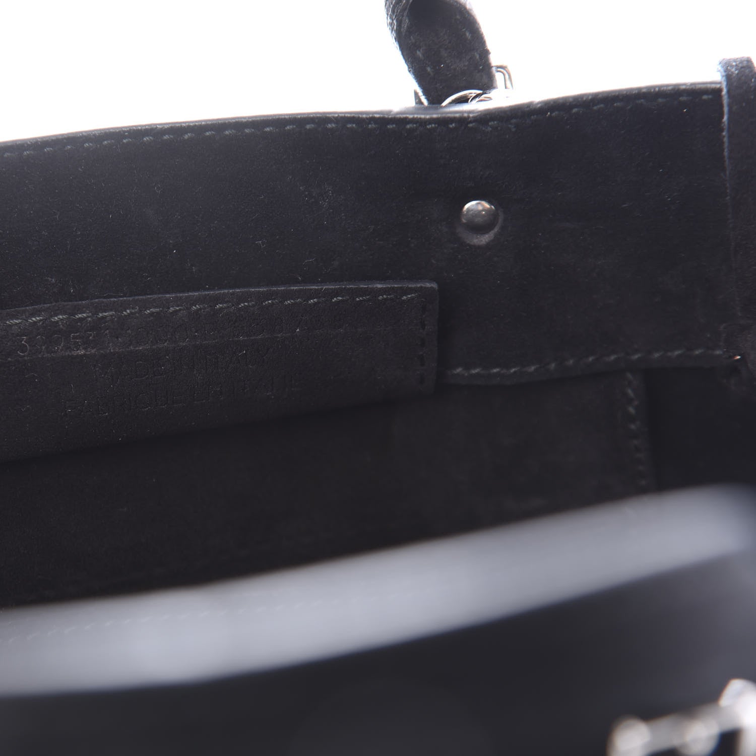 Balenciaga Baby Daim Suede Plate Hardware Papier A6 Zip Around Tote Black 10 of 11