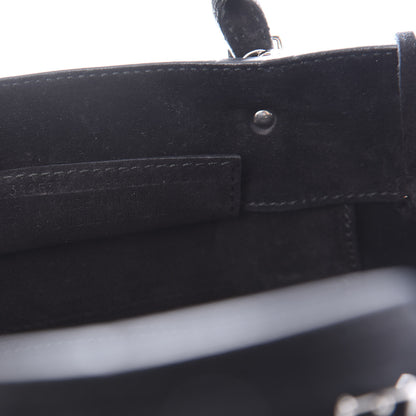 Balenciaga Baby Daim Suede Plate Hardware Papier A6 Zip Around Tote Black 10 of 11