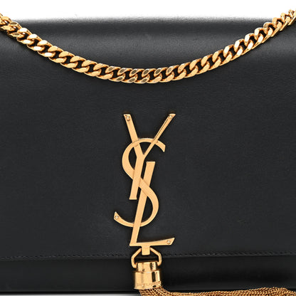 Saint Laurent Smooth Calfskin Medium Classic Monogram Kate Tassel Satchel Black 7 of 9