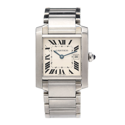 Cartier Stainless Steel 25mm Tank Francaise Quartz Watch 1 of 6
