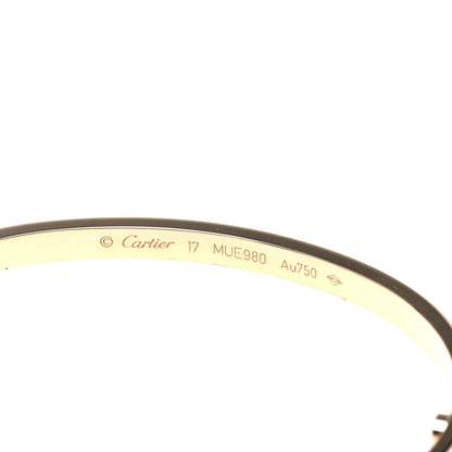 Cartier 18K Yellow Gold 6 Diamond Small LOVE Bracelet 17 5 of 7
