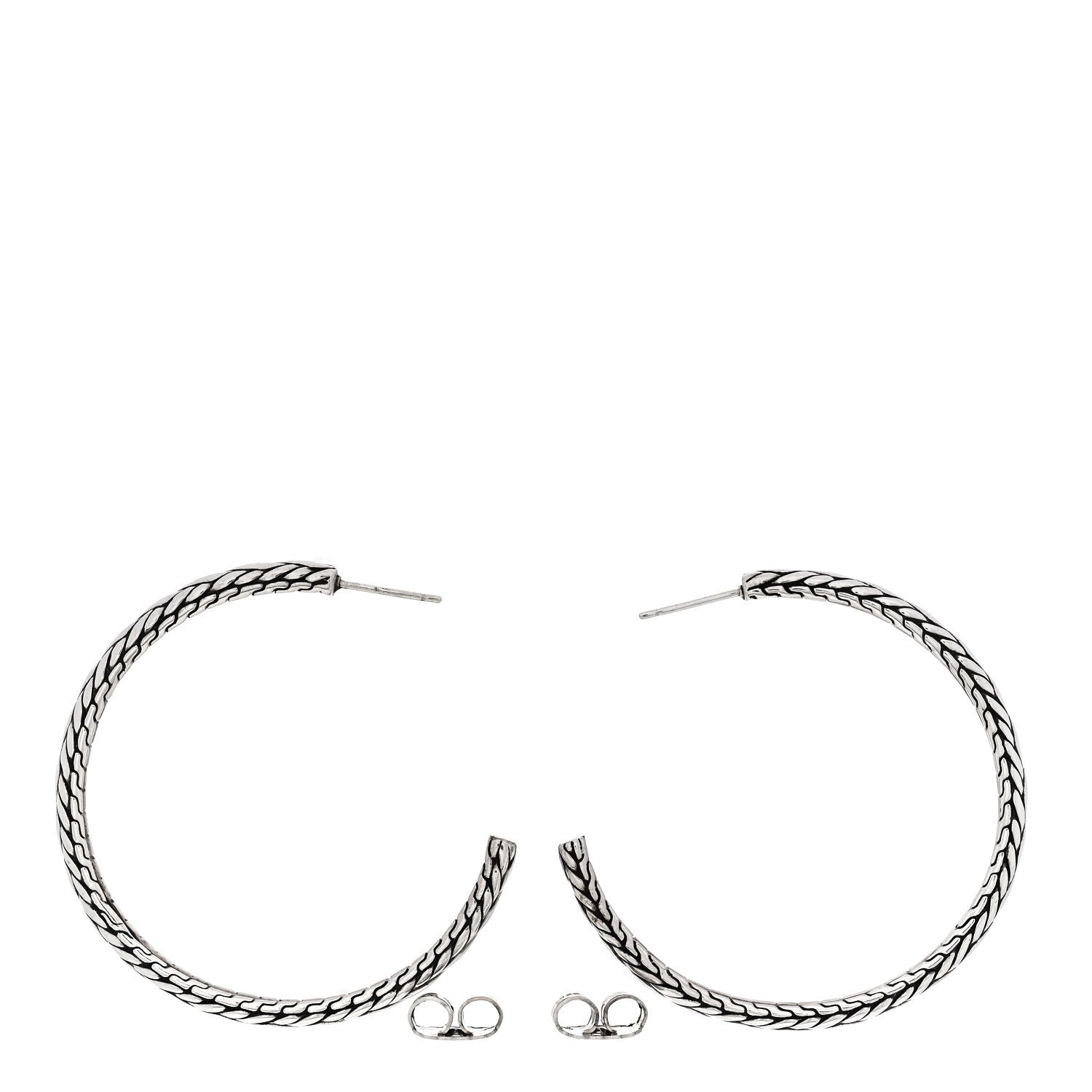 John Hardy Sterling Silver Kepang Large Hoop Earrings 3 of 4