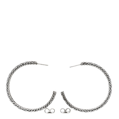 John Hardy Sterling Silver Kepang Large Hoop Earrings 3 of 4