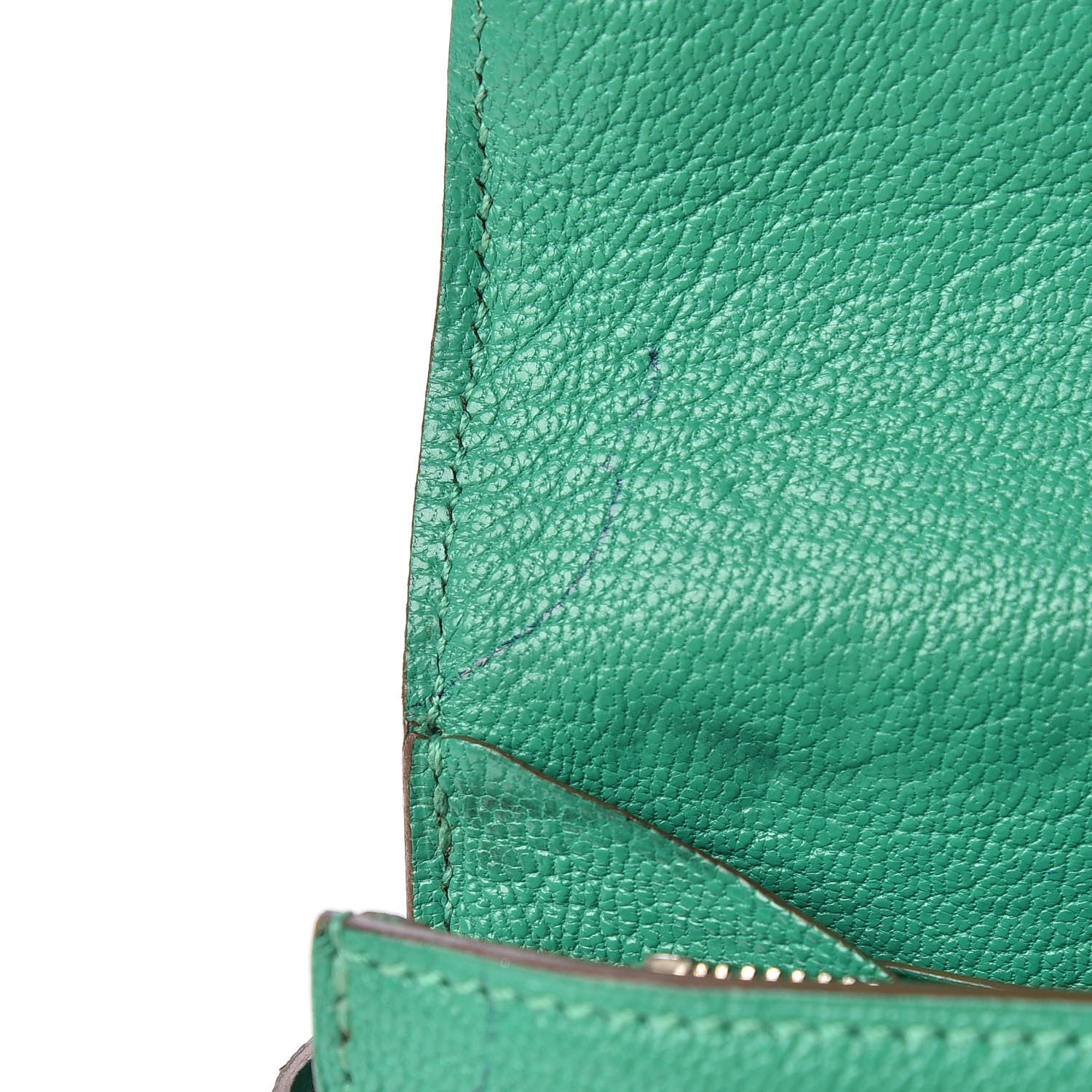 Hermes Chevre Mysore Kelly Longue Wallet Menthe 16 of 24