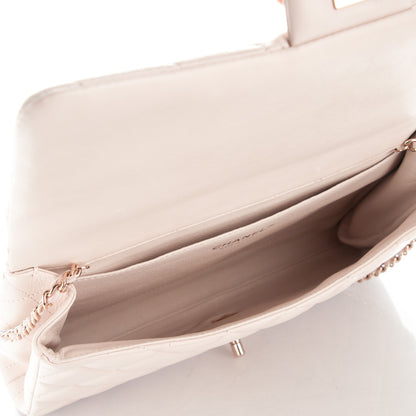 Chanel Lambskin Quilted Clutch With Chain Flap Light Pink 5 of 8