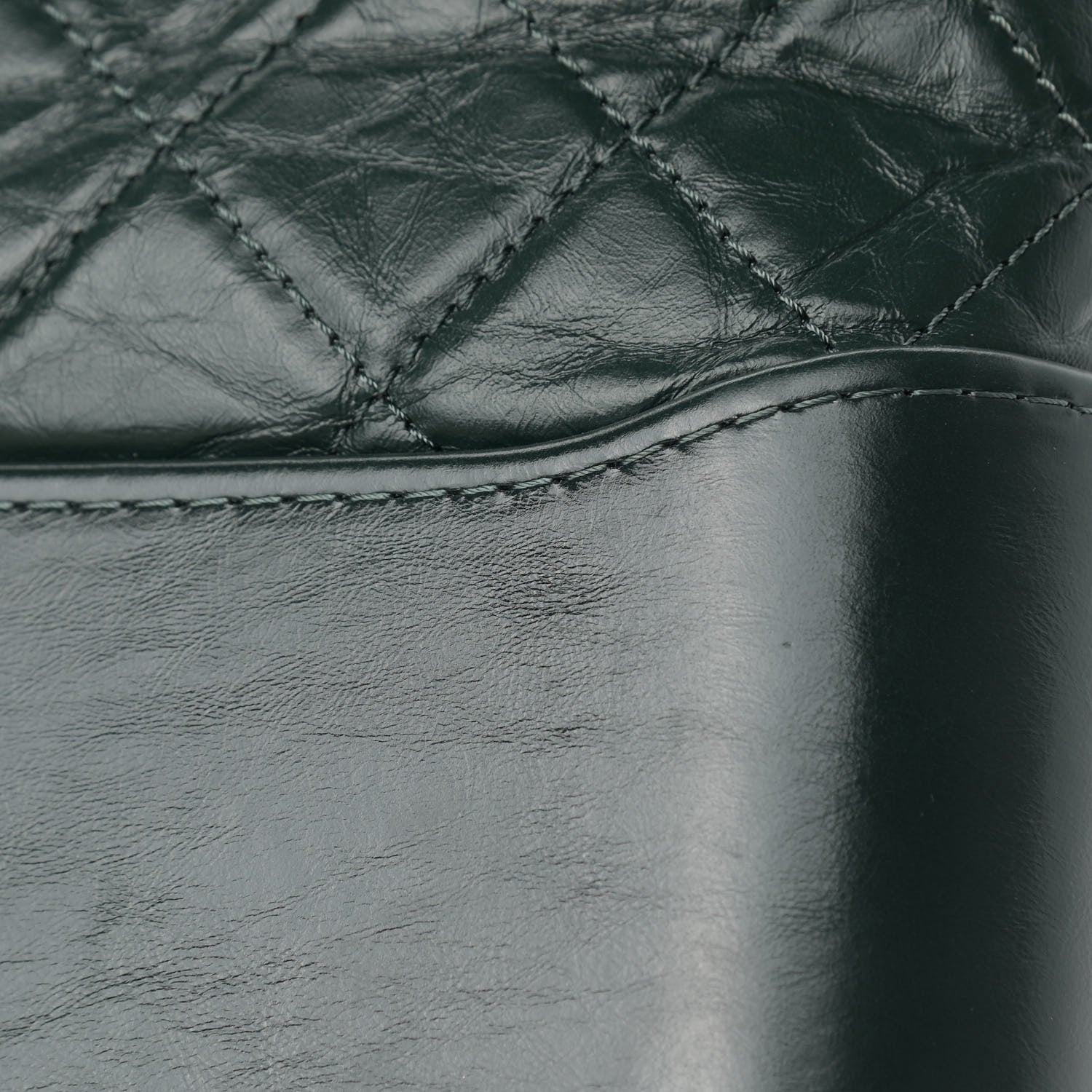 Chanel Aged Calfskin Quilted Medium Gabrielle Hobo Dark Green 10 of 10