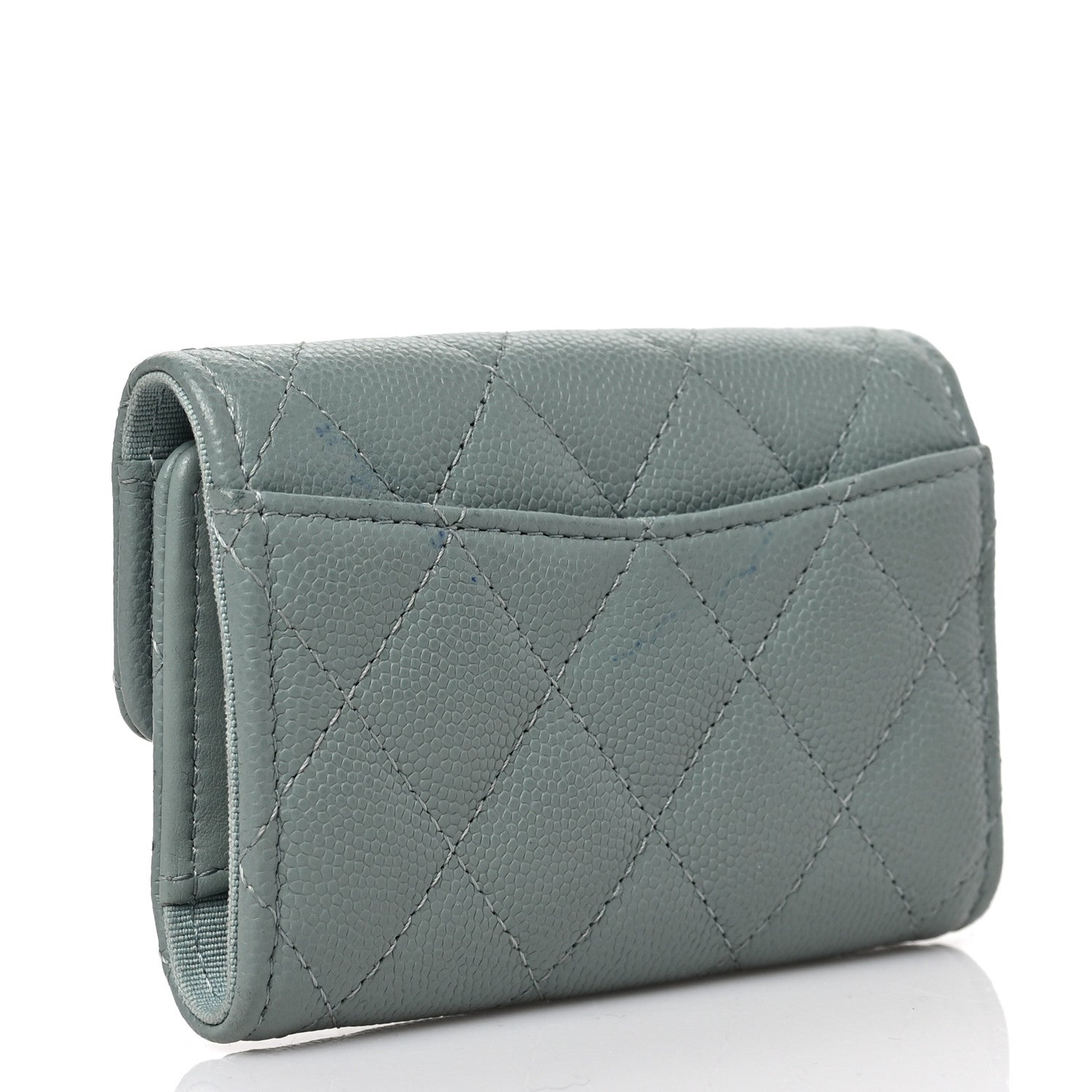 Chanel Caviar Quilted Classic 4 Key Holder Wallet Grey 3 of 7
