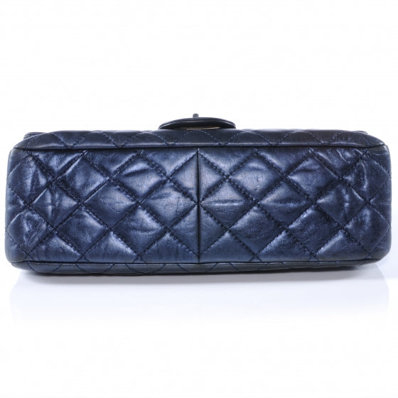 Calfskin 2.55 Reissue 227 Flap Metallic Blue