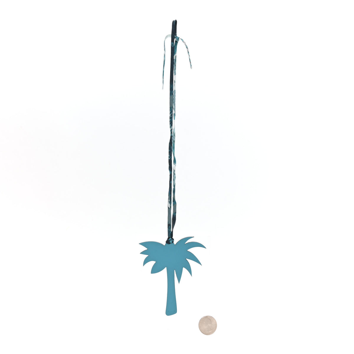Hermes Swift Palm Tree Bag Charm Bleu Izmir 2 of 4