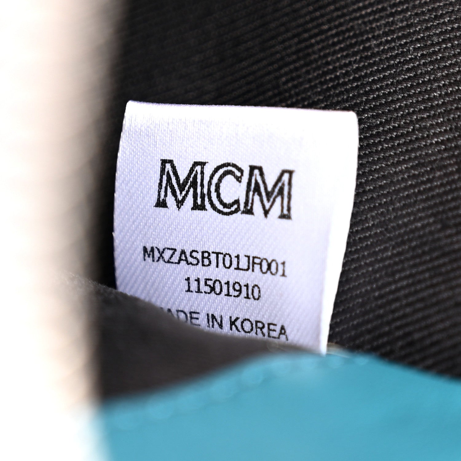 MCM Calfskin Ottomar Monogram Medium Tivitat Document Holder Teal 6 of 11