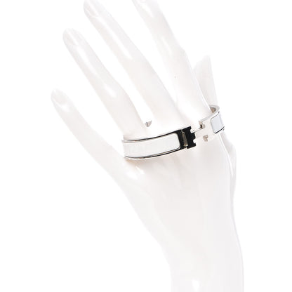 Hermes Enamel Narrow Clic Clac H Bracelet PM White 2 of 6
