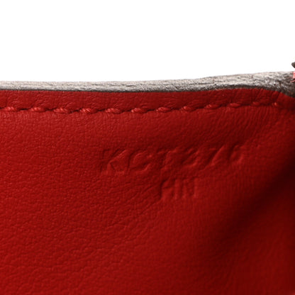 Hermes Taurillon Clemence Mini Lindy 20 Rouge Radieux 7 of 11